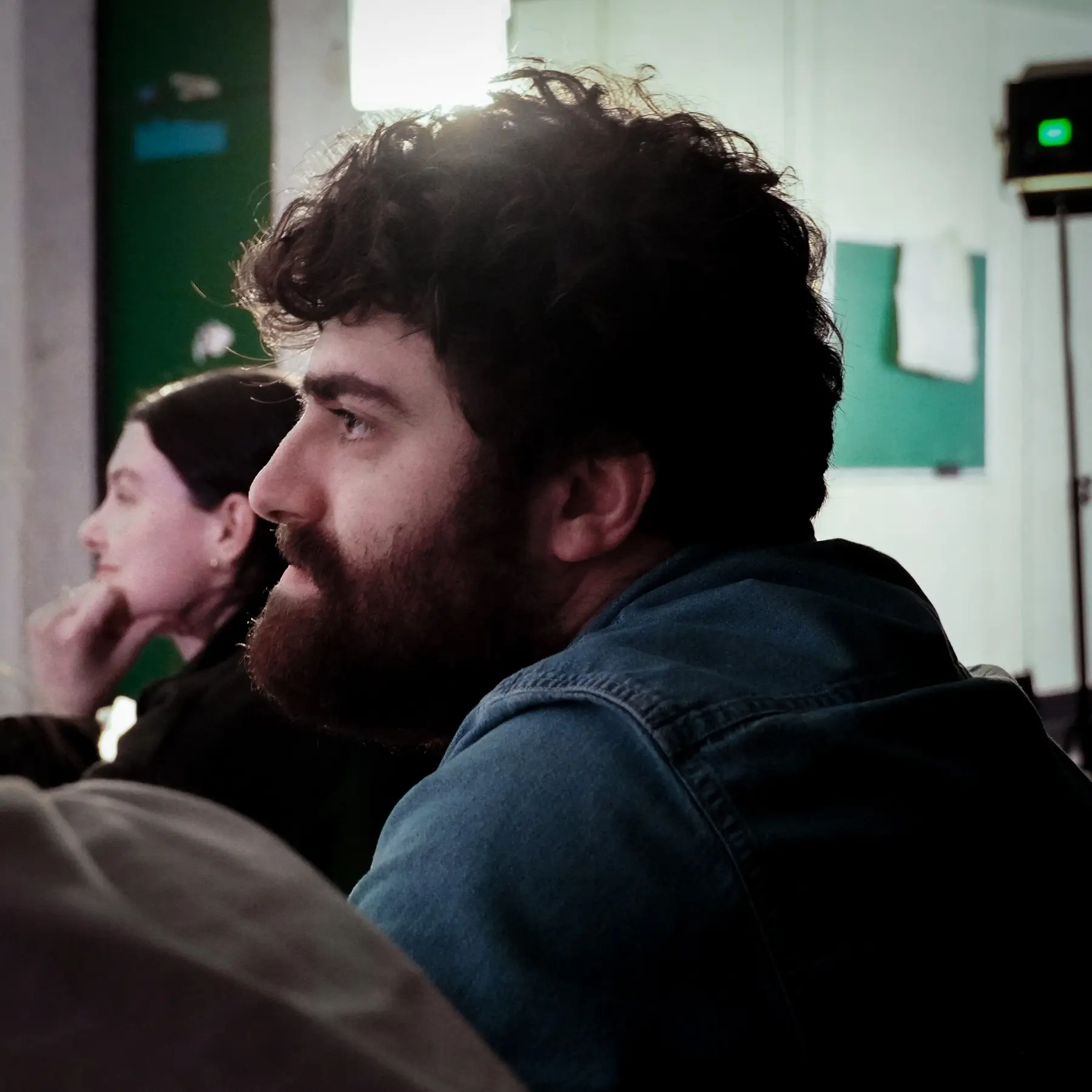 Hunter Abal watching a rehearsal